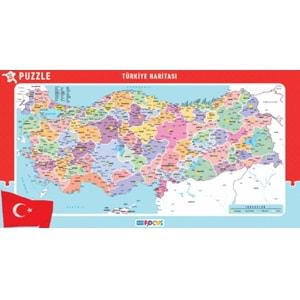 Blue Focus Büyük Boy Türkiye Haritası - Frame Puzzle