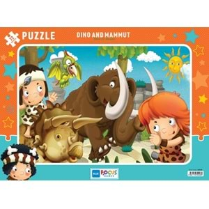 Blue Focus Dino And Mammut (Dino ve Mamut) - Puzzle 72 Parça