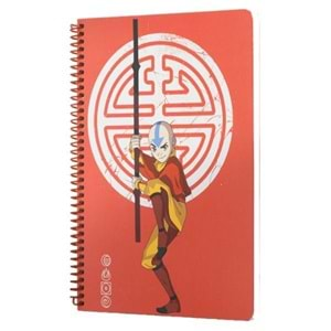 Avatar Aang Spiralli Defter Kırmızı