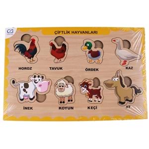 Ca Games Ahşap Puzzle Çiftlik Hayvanları Bul 19X29