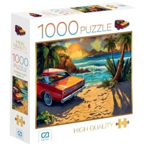 CA 1000 Parça Puzzle Sahildeki Araba