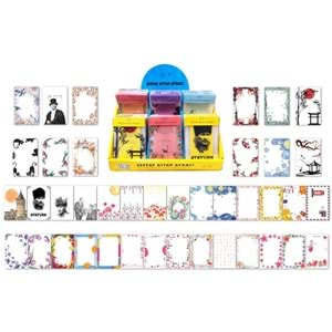 Stantlı Şeffaf Kitap Ayracı 40 Çeşit 320 Adet Ayraç