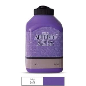 Artdeco 500 Ml Akrilik Boya Mor 70l-3608