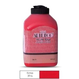 Artdeco 500 Ml Akrilik Boya Kırmızı 70l-3016