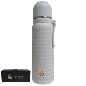 Galatasaray Lisanslı Çelik Termos Beyaz 650 ml