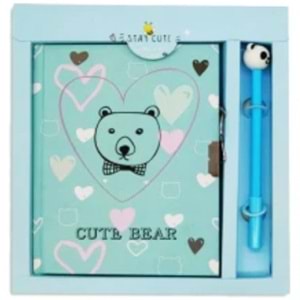TAROS UNICK COLOR CUTE BEAR KALEMLİ KİLİTLİ HATIRA DEFTERİ
