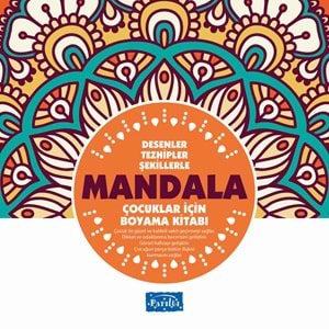 Mandala - Çocuklar İçin Boyama Turuncu Kitap