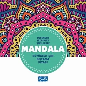 Mandala - Büyükler İçin Boyama Turkuaz Kitap