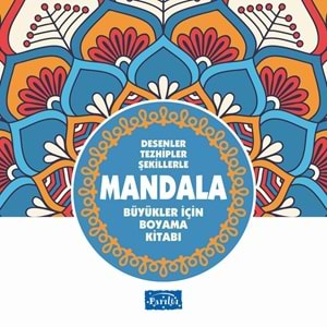 Mandala - Büyükler İçin Boyama Mavi Kitap