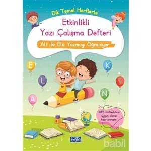 Etkinli Yazı Çalışma Defteri - Dik Temel Harflerle