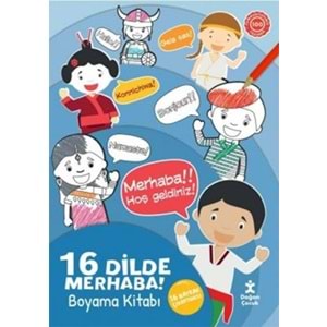 16 Dilde Merhaba Boyama Kitabı
