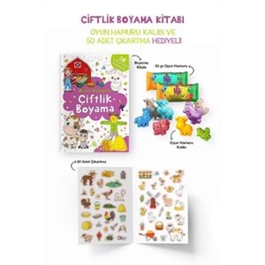 Çiftlik Boyama Kitabı Oyun Hamurlu 3 Yaş
