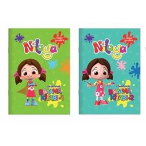 Niloya 20*28 8 Yp.Çıkartmalı Boyama Kitabı Karışık