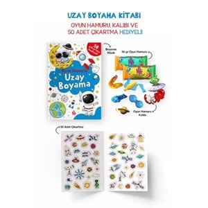 Uzay Boyama Kitabı Oyun Hamurlu 3 Yaş