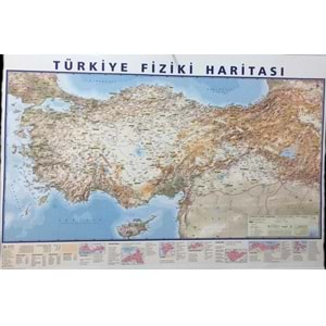 Türkiye Fiziki Haritası 50*70