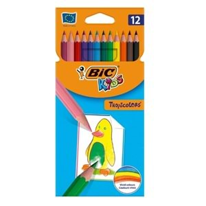 Bic Tropicolor Parlak Renkler 12'li Kuru Boya