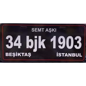 Beşiktaş Ahşap Plaka 24*11