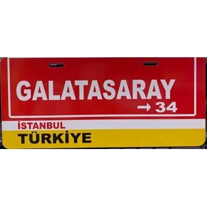 Galatasaray Ahşap Plaka 24*11