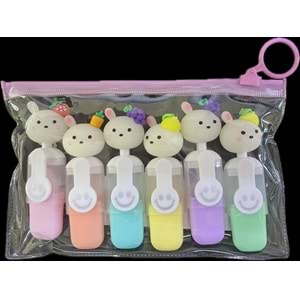 Fosforlu Kalem Fruit Bunny 6lı