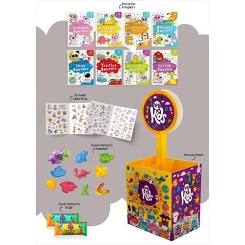 Oyuncaklı Kitap Standı 8 Çeşit / 200 Ürün