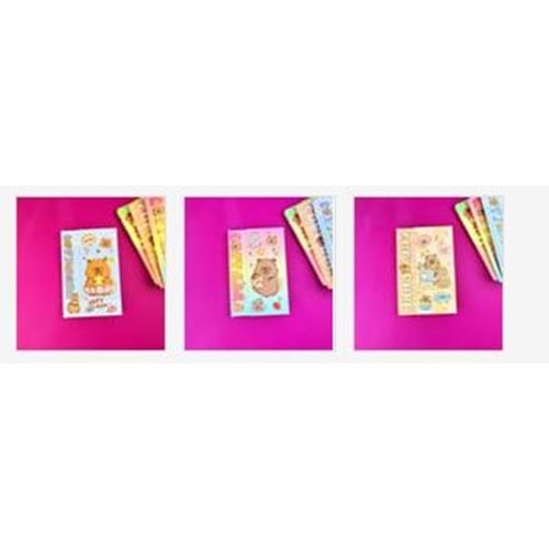 Capybara Mıknatıs Kapaklı Defter BM-1523B