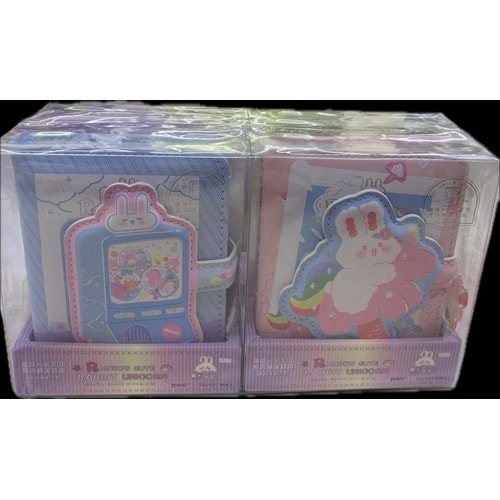 Mini Hatıra Defteri Puffy Rabbit Unicorn Pk 4 lü