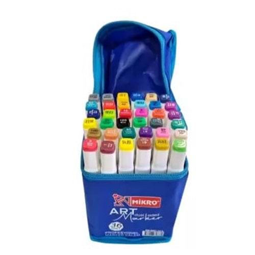 Mikro Art Çift Uçlu Marker Kalem Çantalı 36 lı