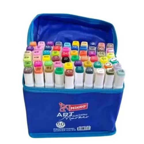 Mikro Art Çift Uçlu Marker Kalem Çantalı 60 lı