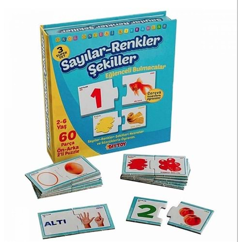 Diytoy Eğlenceli Sayılar -Renkler-Şekiller