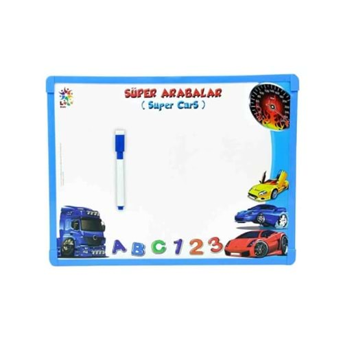 Süper Arabalar Yazı Tahtası