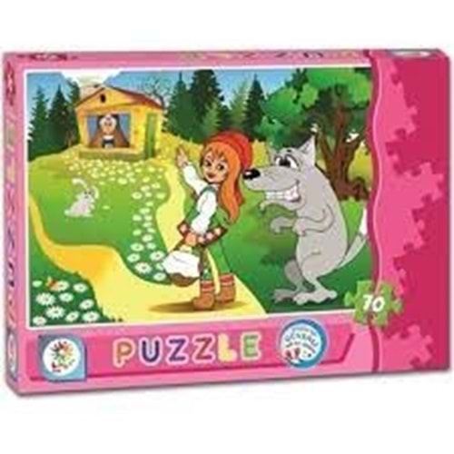 Şapkalı Kız 70 Parça Kutu Puzzle