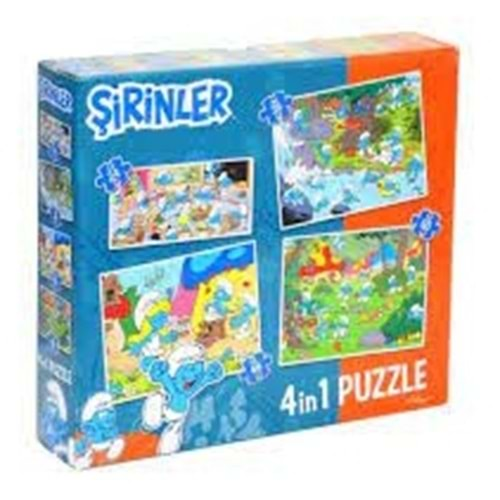 Şirinler Yeni 4 İn 1 Puzzle