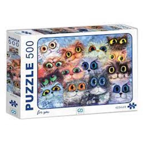 Kediler 500 Parça Puzzle