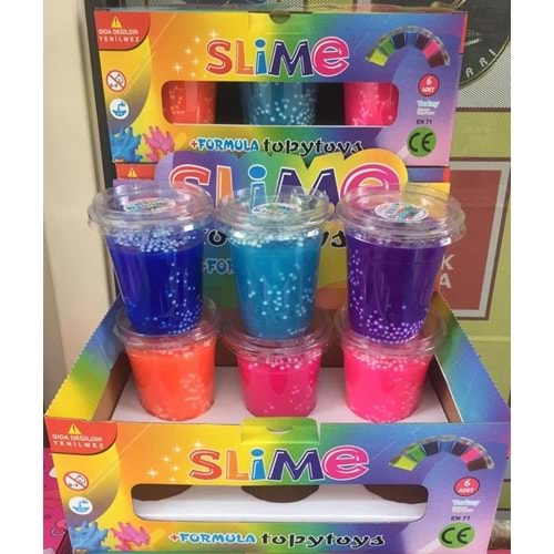 Topytoys Slime Pastel 500 cc 6 lı Bardak Slime