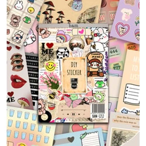 Vintage My DIY Sticker Book 24 * 17 cm 16 Sayfa Özel Tasarım