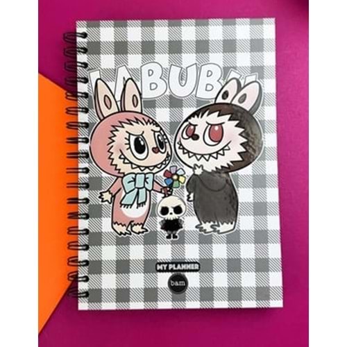 Labubu Seri: 1 Tasarımlı Konuşan Ajanda (Bam-1313)