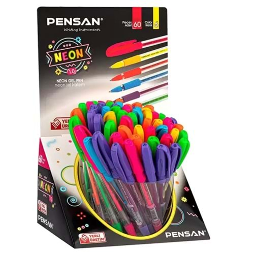 PENSAN NEON GEL KALEM 60 LI STAND 2229