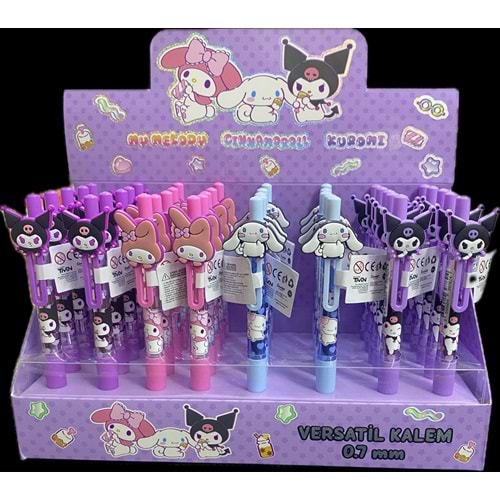Kuromi & Mymelody & Cınnamarol Versatil Kalem Shınny 07mm 40lı