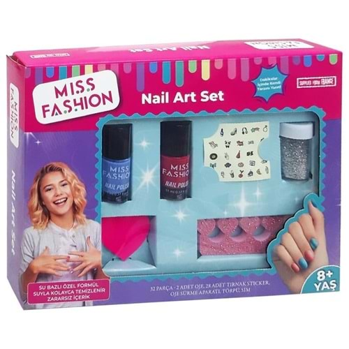 Samatlı Oyuncak Miss Fashion Nail Art Makyaj Set