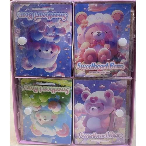 Taros 8368 Unıck Color Sweet Heart Bear Not Defteri 24 Lü
