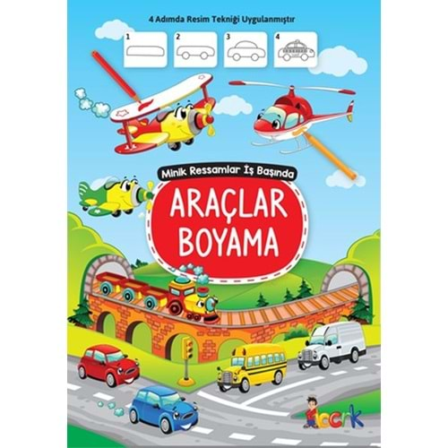 Araçlar Boyama Minik Ressamlar İş Başında