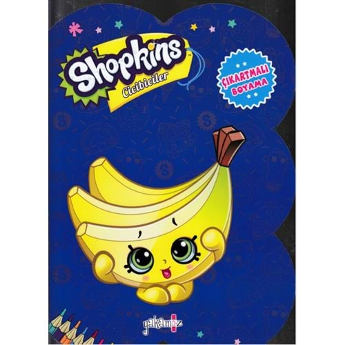 Shopkins Cicibiciler - Lacivert Çıkartmalı Boyama