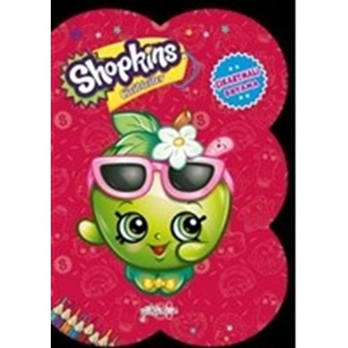 Shopkins Cicibiciler - Kırmızı Çıkartmalı Boyama