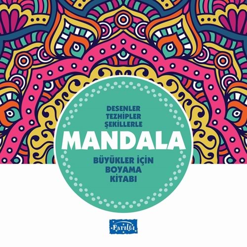Mandala - Büyükler İçin Boyama Turkuaz Kitap