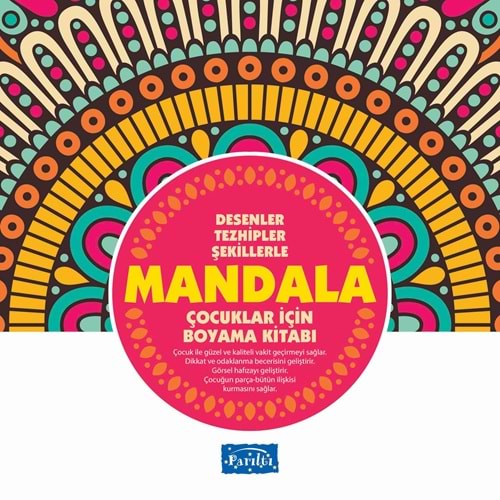 Mandala - Çocuklar İçin Boyama Pembe Kitap