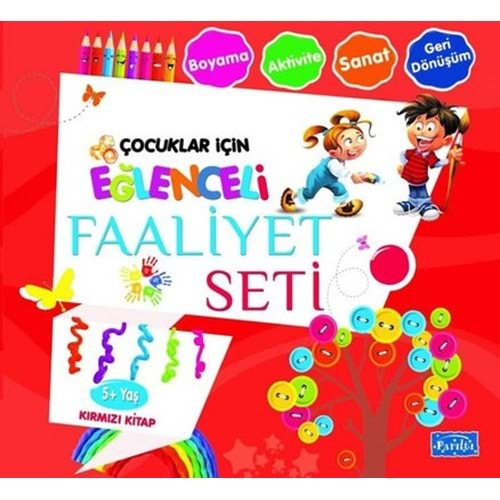 Çocuklar İçin Eğlenceli Faaliyet Seti Kırmızı Kitap 5 Yaş Üzeri