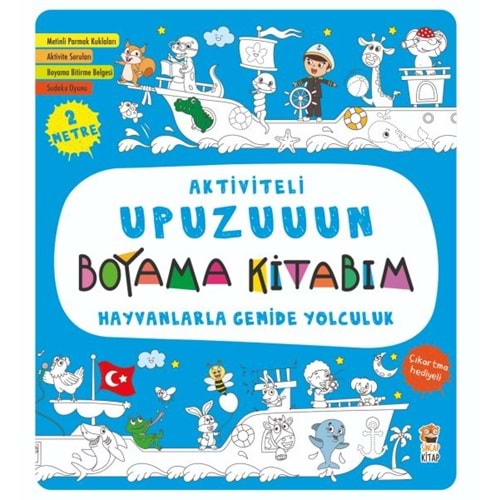 Aktiviteli Upuzuuun Boyama Kitabım - Hayvanlarla Gemide Yolculuk