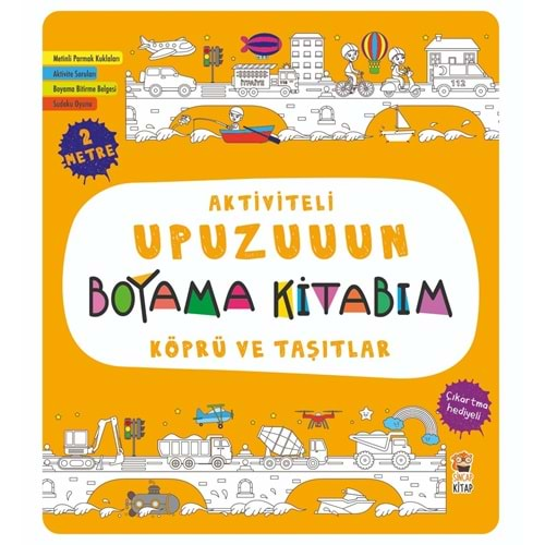 Aktiviteli Upuzuuun Boyama Kitabım - Köprü ve Taşıtlar