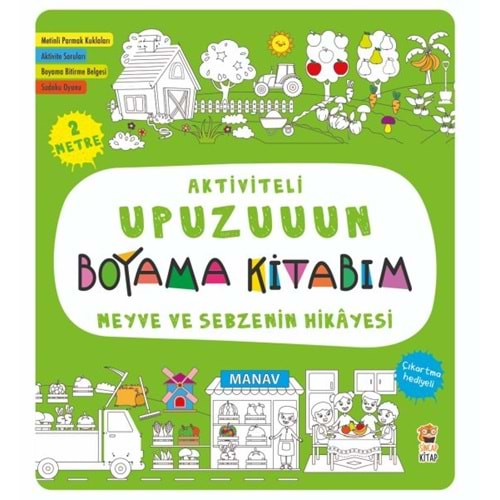 Aktiviteli Upuzuuun Boyama Kitabım - Meyve Ve Sebzenin Hikayesi