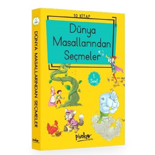 1. Sınıf Dünya Masallarından Seçmeler (10 Kitaplık Set - Düz Yazılı)